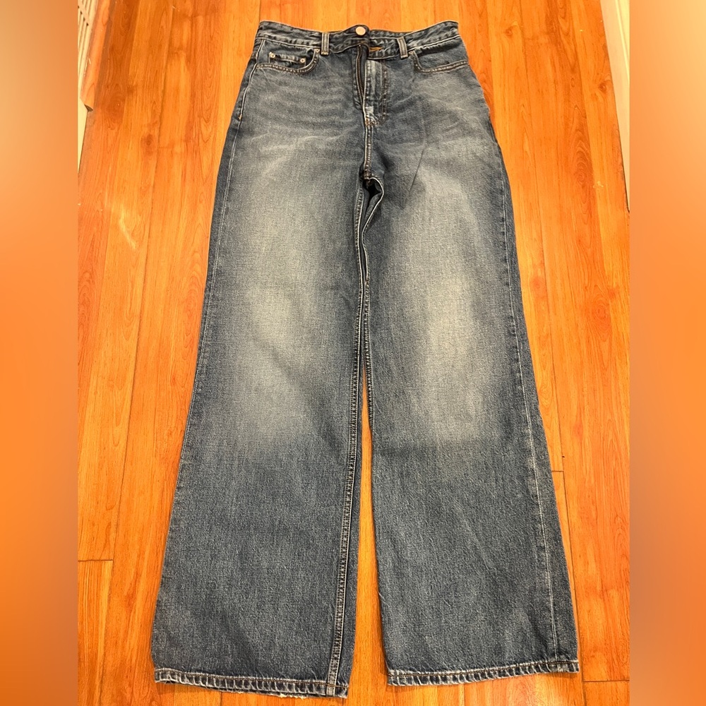 Ganni Classic Blue Women's Jeans Wide Leg
